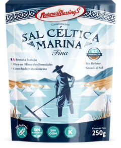 Sal Céltica Original de Bretaña Celtic Salt | Sal Marina Celta Sin Refinar, Sin Yodo y Sin Flúor. Rica en 82+ Minerales del Mar Francés