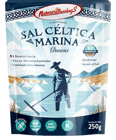 Sal Céltica Original de Bretaña Celtic Salt | Sal Marina Celta Sin Refinar, Sin Yodo y Sin Flúor. Rica en 82+ Minerales del Mar Francés